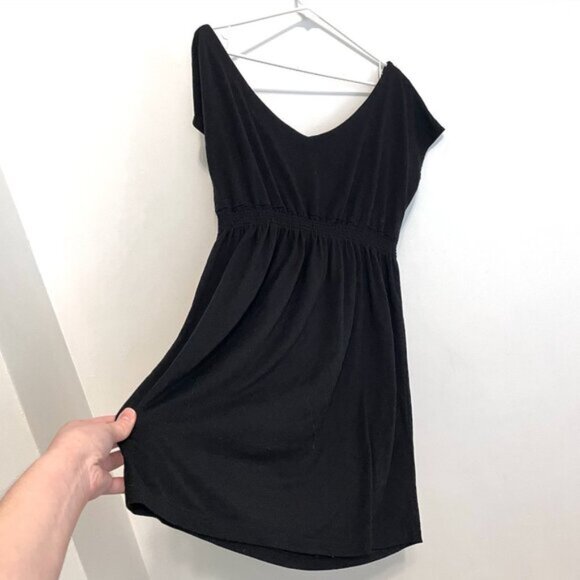 VENUS Printed Beach Dress Empire Waist Dress / Swimsuit Cover Up Black Boho XL - Picture 12 of 12